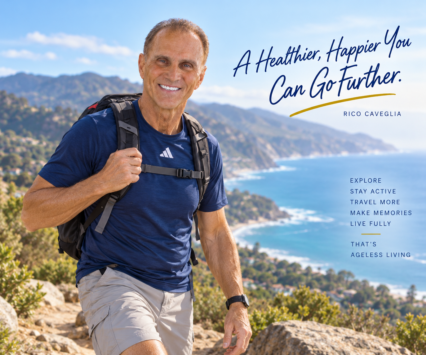 Rico Caveglia enjoying an active Ageless Living lifestyle